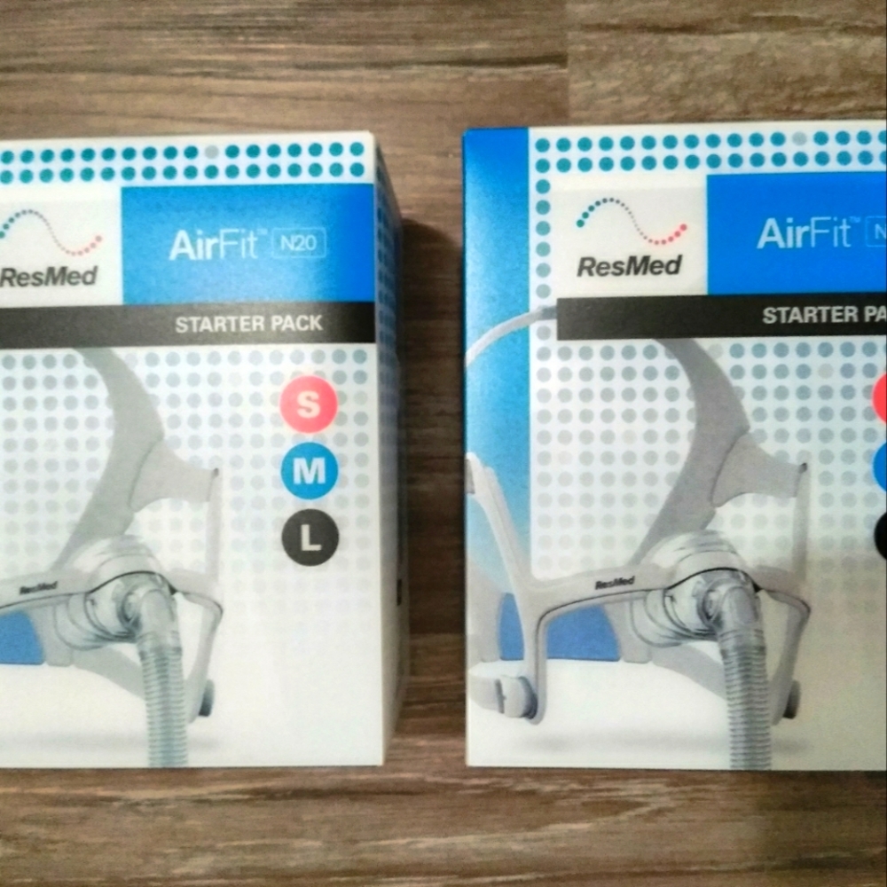 ResMed AirFit N20 Starter Pack S M L Lot Of 2 New